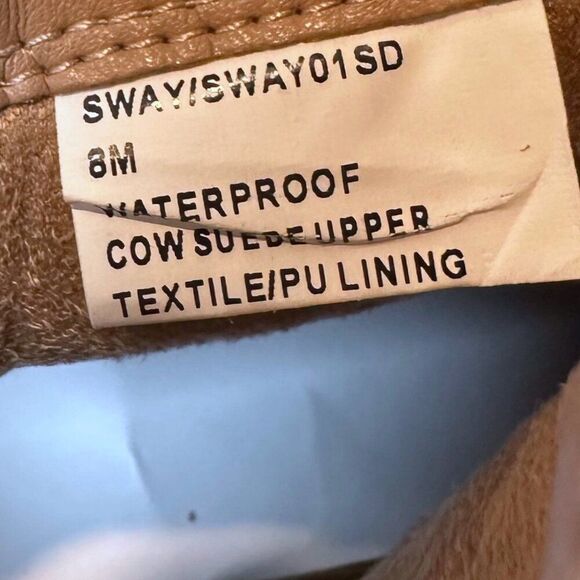 Blondo Sway Waterproof Bootie Women’s 8M Suede Ankle Boots Taupe Fall Chic Trend - Picture 7 of 13